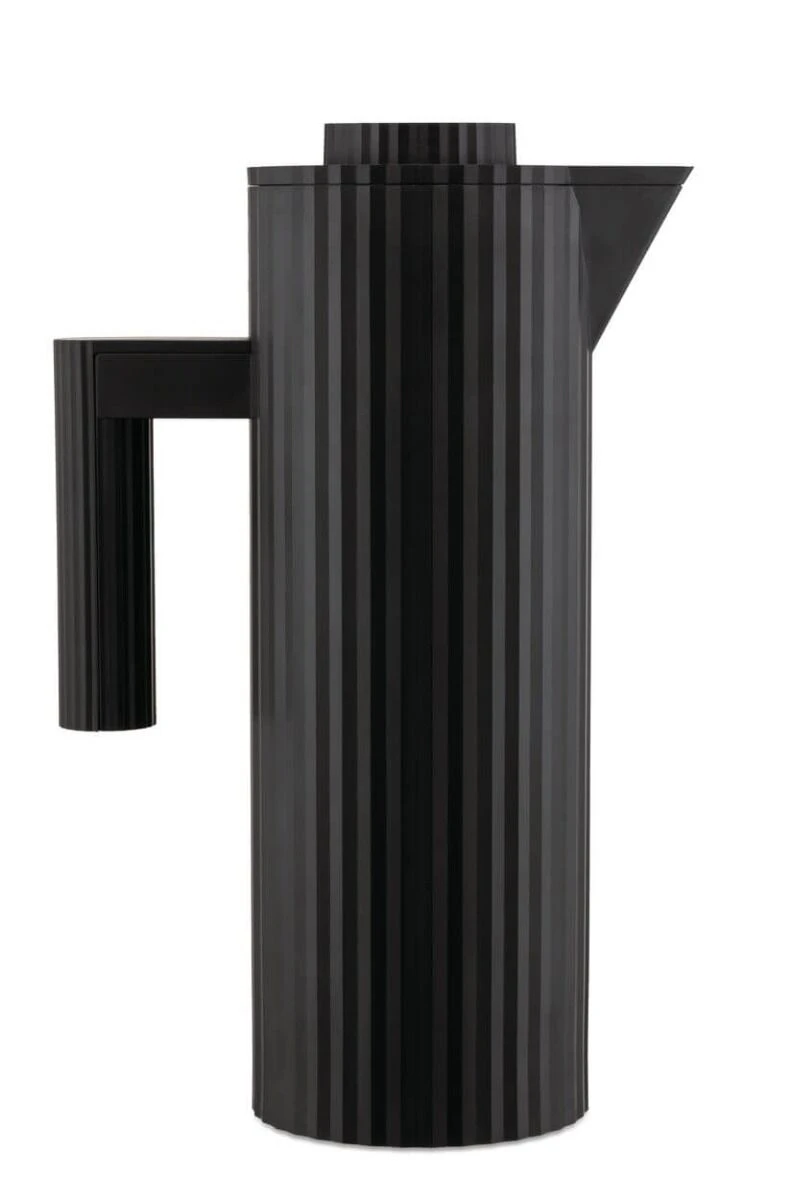 Alessi Plissé thermosfles 1 liter kunststof zwart Alessi Plissé Thermosfles 1 Liter Kunststof Zwart -Thee En Koffie Winkel