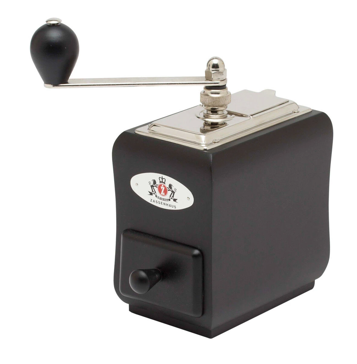 Zassenhaus Santiago koffiemolen 14 x 9 cm hout zwart Zassenhaus Santiago Koffiemolen 14 X 9 Cm Hout Zwart -Thee En Koffie Winkel 6684 60572 1