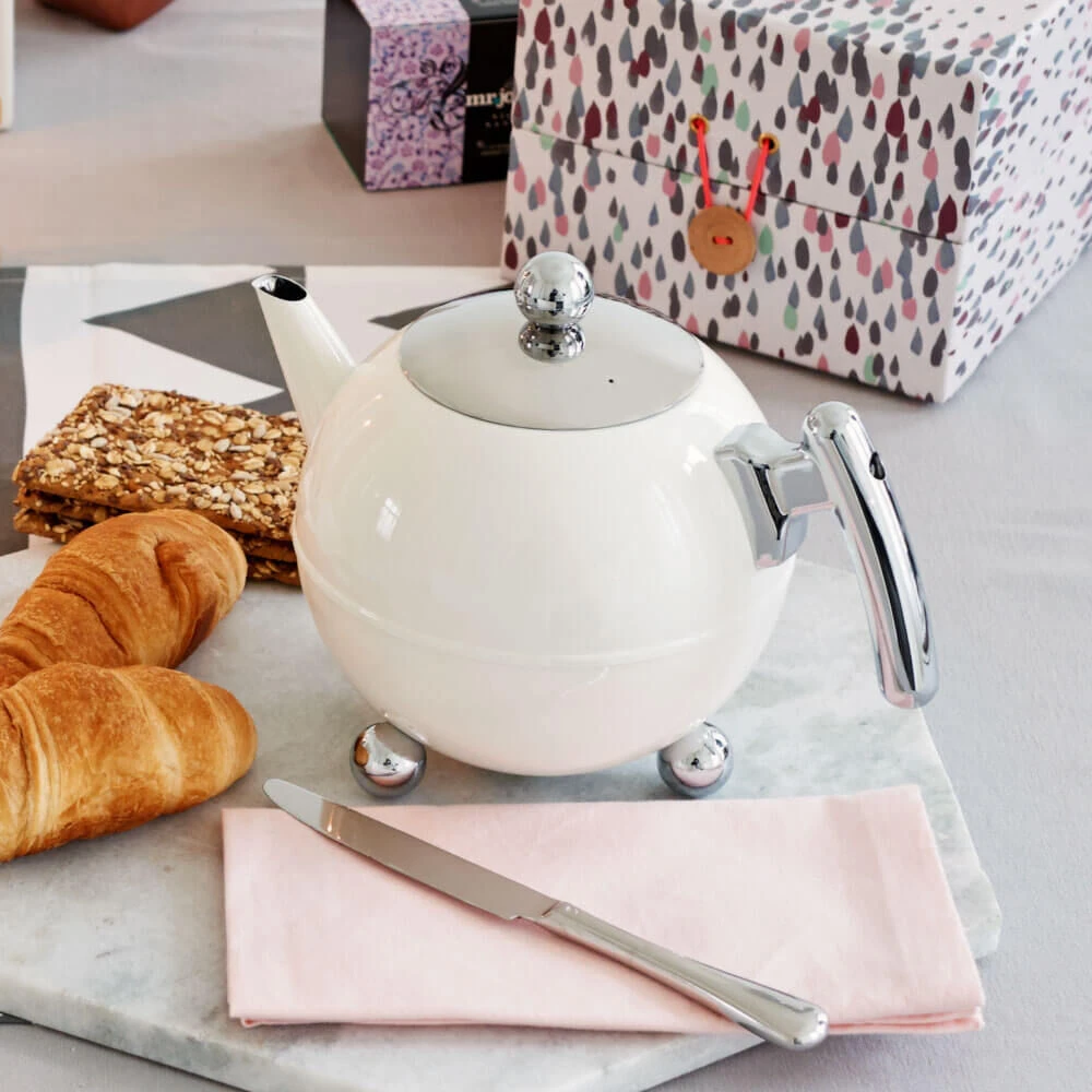 Bredemeijer Duet Bella theepot 1,2 liter rvs wit Bredemeijer Duet Bella Theepot 1,2 Liter Rvs Wit -Thee En Koffie Winkel 7304wc 1