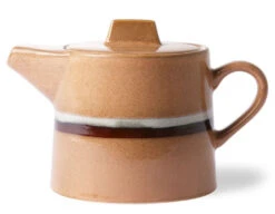 HK Living 70's ACE6881 Stream Theepot 1,2 Liter Aardewerk Oranje-bruin -Thee En Koffie Winkel ace6881 eg