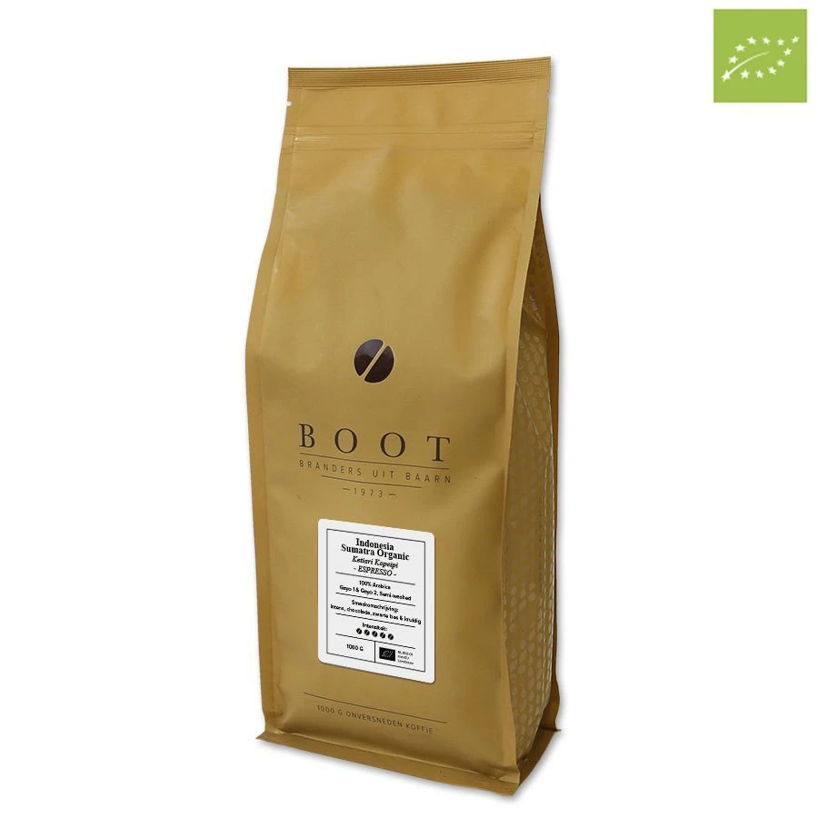 Boot Koffie Indonesia Sumatra Organic Espresso 1 kg Boot Koffie Indonesia Sumatra Organic Espresso 1 Kg -Thee En Koffie Winkel boot