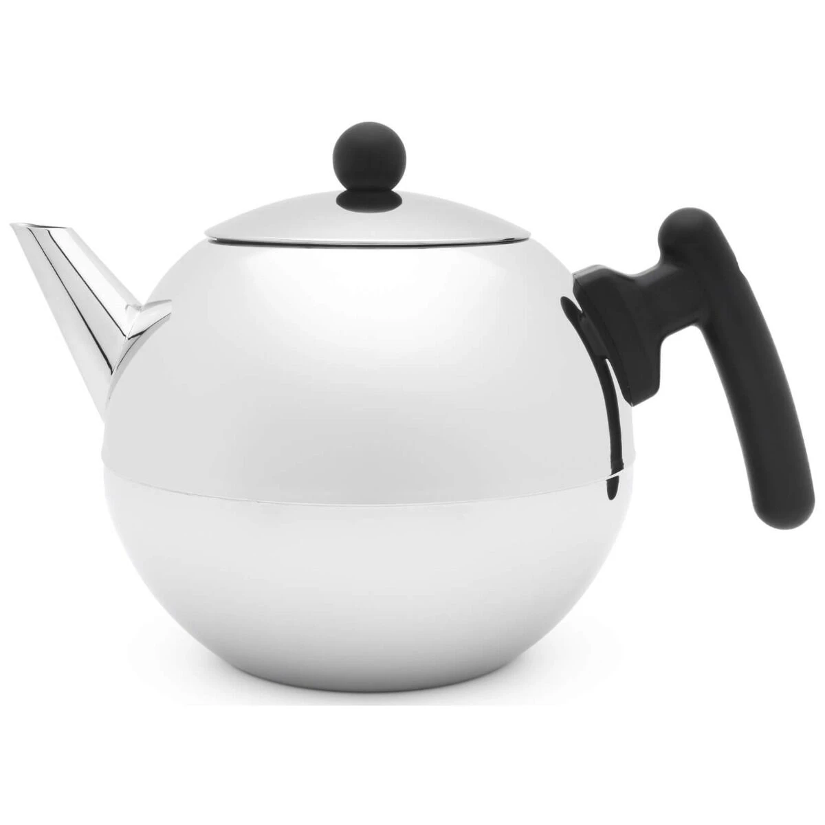 Bredemeijer Duet Bella Ronde theepot 1,2 L rvs/zwart Bredemeijer Duet Bella Ronde Theepot 1,2 L Rvs/zwart -Thee En Koffie Winkel bredemeijer bredemeijer duet bella ronde theepot 1 1