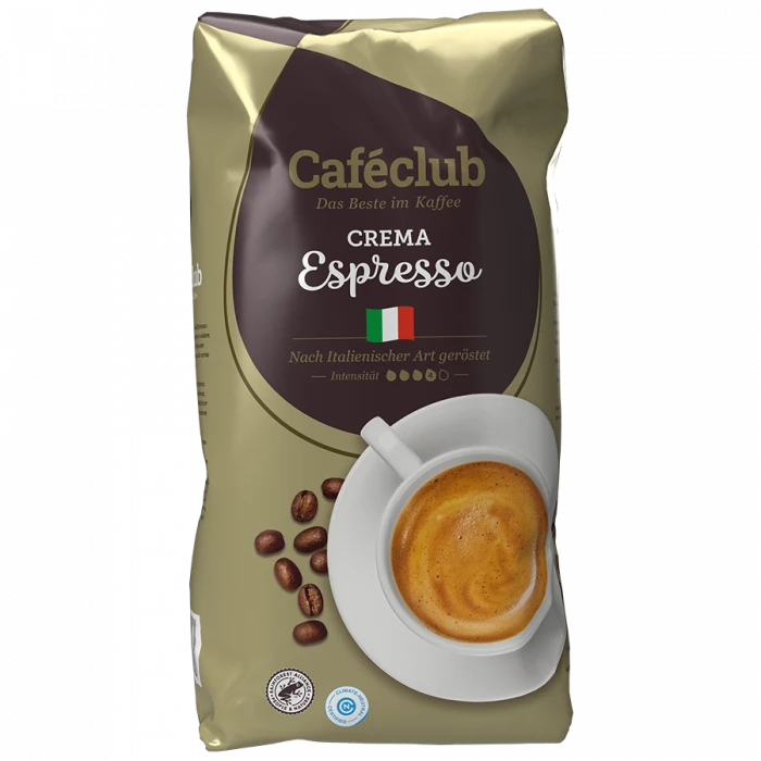 Caféclub Crema Espresso koffiebonen Caféclub Crema Espresso Koffiebonen -Thee En Koffie Winkel cafeclub crema espresso 1kilo koffiebonen