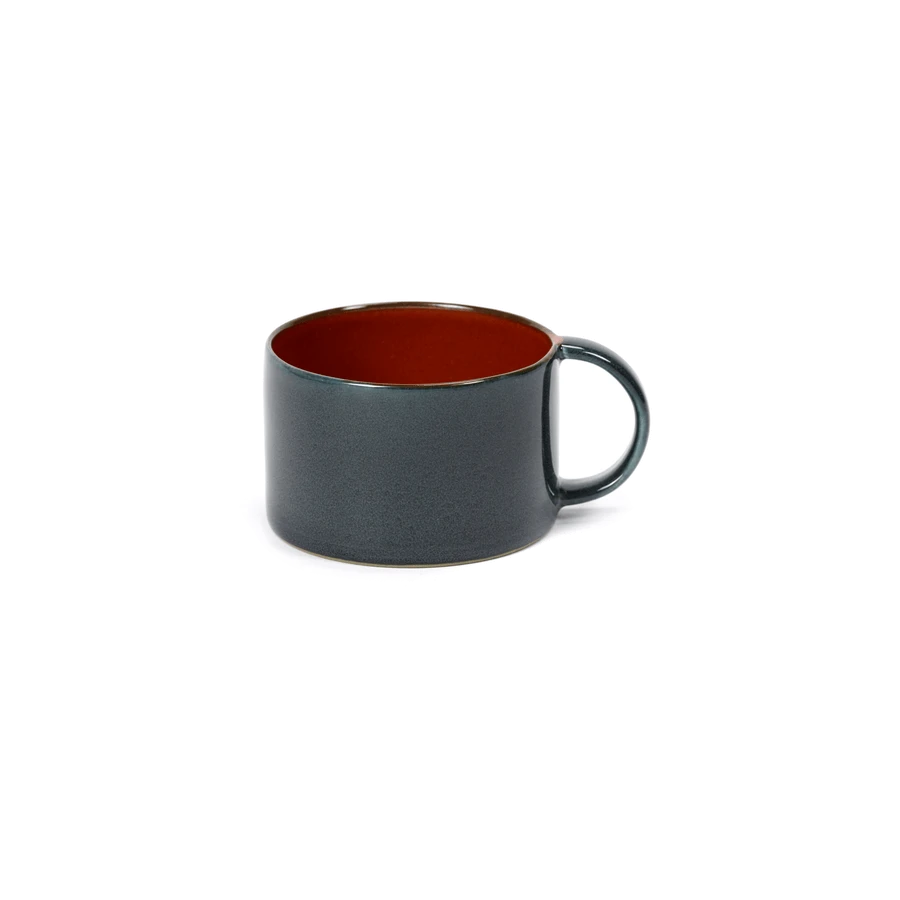 Serax Terres de Rêves koffiekop ø 8 cm h 5,1 cm rust/dark blue Serax Terres De Rêves Koffiekop ø 8 Cm H 5,1 Cm Rust/dark Blue -Thee En Koffie Winkel koffiekop terres de reves dark rust