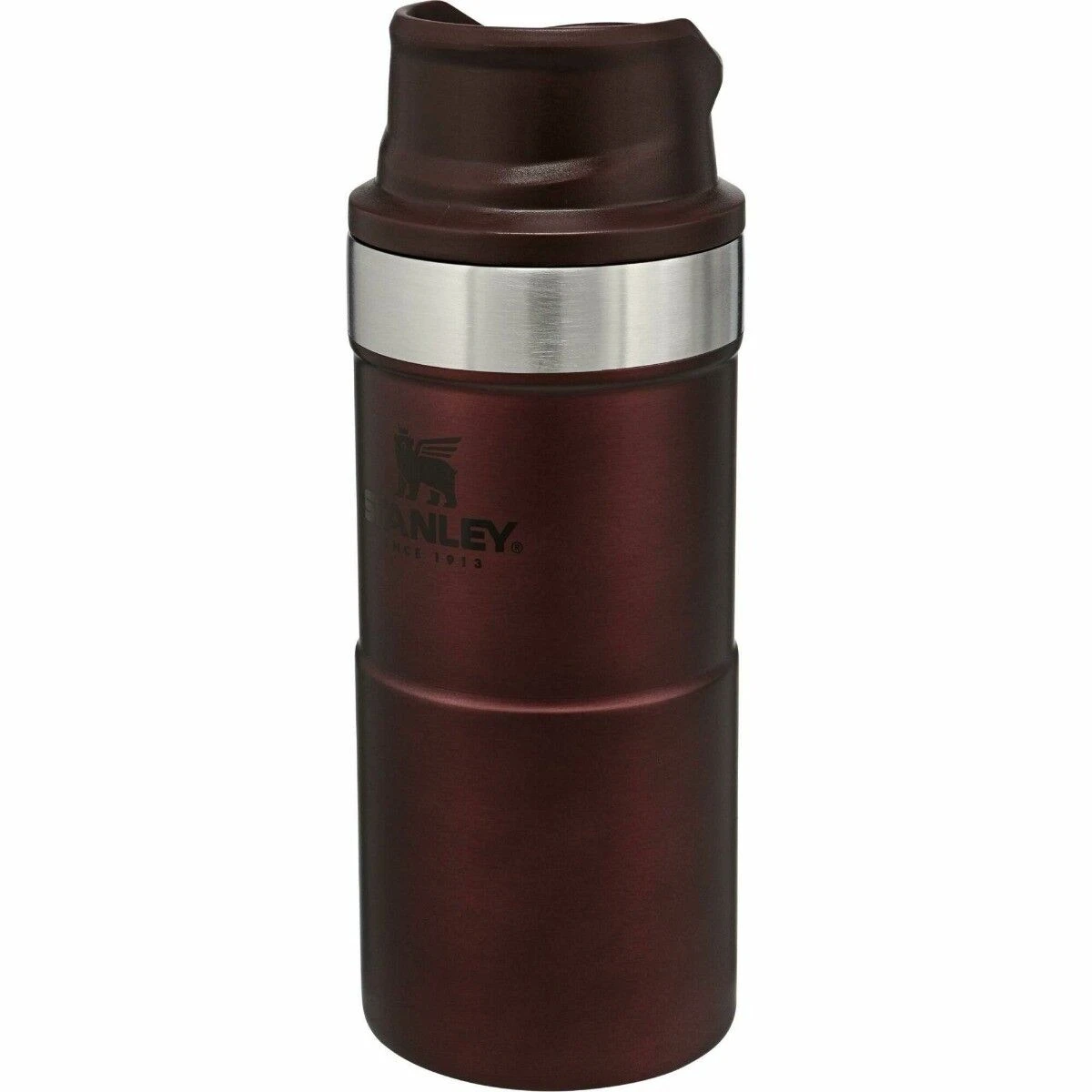 Stanley The Trigger-Action Travel Mug 350 ml Wine Stanley The Trigger-Action Travel Mug 350 Ml Wine -Thee En Koffie Winkel stanley pmi classic trigger action thermosbeker 350 ml wine zijkant